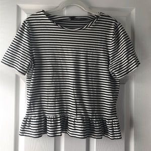 Jcrew Stripped Peplum